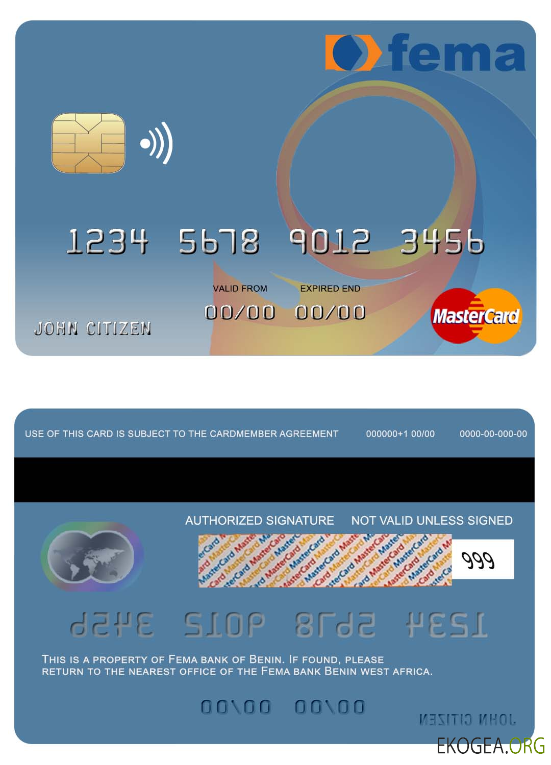 Carte Mastercard de la banque Fema du Bénin